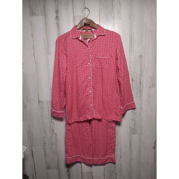 Victoria‘s Secret Printed Flannel Long PJ  Red/PiNk Plaid  Size Small - Picture 1 of 9